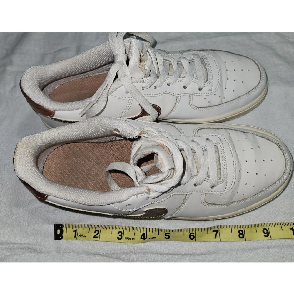 Nike Air Force 1 Low Summit White Metallic Red Bronze 314219-129 SZ 7Y